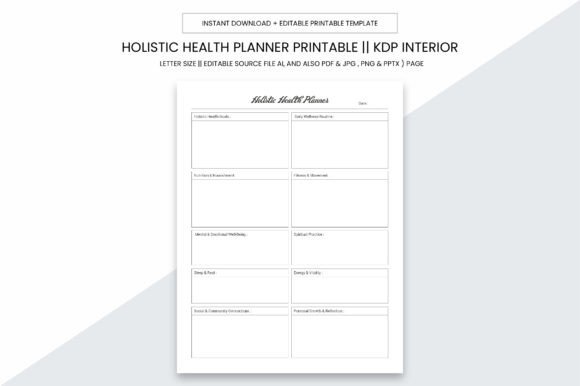 Download Holistic Health Planner Kdp Interior - Holistic Collection