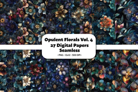 Download Opulent Florals Seamless Pattern Vol.4 - Opulent Collection