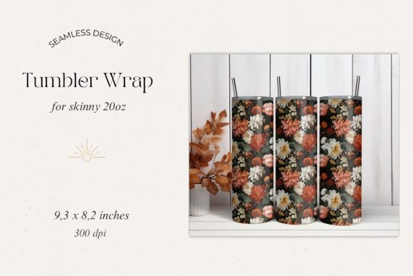 Download Opulent Flowers Tumbler Wrap Design - Opulent Collection
