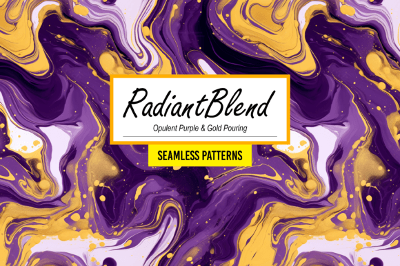 Download RadiantBlend - Opulent Purple &amp; Gold Art - Opulent Collection