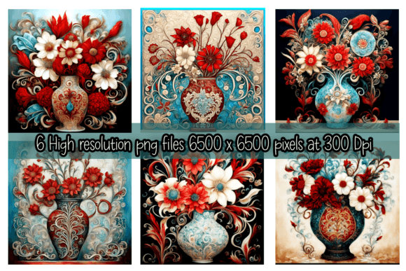 Download Opulent Blooms Arrangements - Set of 6 - Opulent Collection